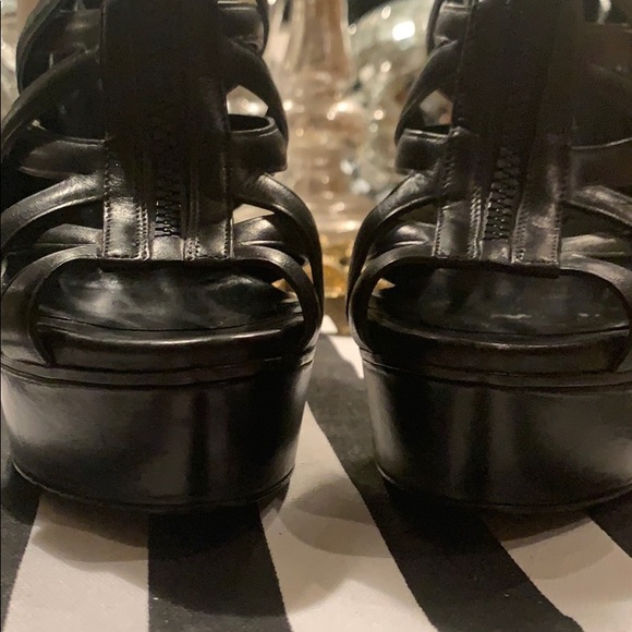 Gucci Cage Leather Peep Toe Platform Booties - Picture 6 of 14